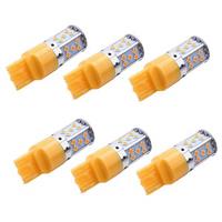 6pcs T20 7440 W21W Led Bulb 3030 35Smd Canbus Led Lamp for Car Turn Signal Lights Amber Lighting 12V 24V