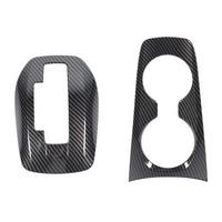 Carbon Fiber Gear Shift Panel Cup Holder Trim Cover Kit for 2010-2015 Interior Accessories LHD