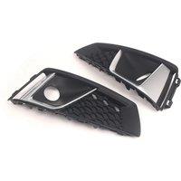 Car Front Grille Honeycomb Grille Cover for A4 B9 2018-2020 Fog Light Grille Cover 8WD807681J 8WD807682J