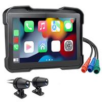 Motorcycle DVR Dash Cam Portable 5 Inch Wireless CarPlay Android Auto Screen GPS Navigation Waterproof Monitor