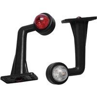 1 Pair Truck Trailer Caravan 12/24V LED Trailer Waist Light Warning Light Red & White Light for Trucks