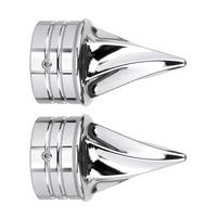 Chrome Front Axle Cap Nut Covers for Street Glide Dyna Low