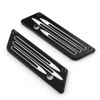 Black Motorcycle Saddle Bag Buckle Cover Professional Saddlebag Covers for Street Road Glide 1993-2013