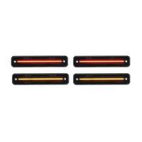 4PCS Smoked Shell Car Front Rear LED Side Marker Light for H2 2003-2009 Single Row Light