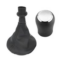 Car Gear Shift Knob Silver 5 Speed Gear Lever Stick Gaiter Boot Cover for Transport T5 T5.1 T6 2005-2015