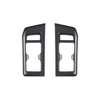 Car Third Row Seats Water Cup Frame Sticker Cup Holder Trim for Prado LC250 2023 Carbon Fiber