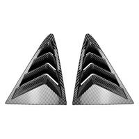 Car Rear Triangular Window Louvers Shutters Blinds Cover Trim for Fiesta MK8 2018+ Carbon Fiber