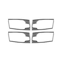 For 5 Series E60 2004-2007 Carbon Fiber Car Inner Door Handle Bowl Cover Trim Sticker Interior Accessories