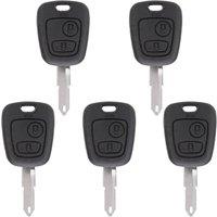 Car 2-Button Key Shell Remote Control Key Shell with Key Embryo for 106 107 206 207 306 307 406 407