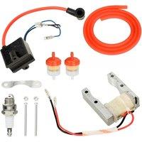 Motorized Bike CDI Ignition Coil + Coil Kit for 2 Stroke 49cc 50cc 66cc 80cc 100cc Engine Gas Bike