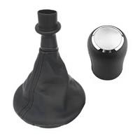 Car Gear Shift Knob Silver 6 Speed Gear Lever Stick Gaiter Boot Cover for Transport T5 T5.1 T6 2005-2015