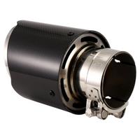 Car Bright Carbon Fiber Exhaust Tip 63-101MM Universal Car Exhaust Pipe Modification Tail Throat Clip-on Tail Pipe