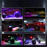 4 Pods Rock Lights for Trucks, RGB Underglow LED Lights for Cars APP Control Music Mode Multicolor Underglow Lights