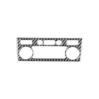 For 5 Series E60 2004-2007 Carbon Fiber Car Front Roof Headlights Trim Cover Frame Sticker Interior Accessories