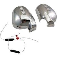 1Pair Car Rearview Mirror Covers with LED Line for - M-Class W163 ML Class 1997-2005 Side Door Mirror Trim