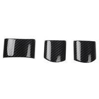 3PCS Car Interior Steering Wheel Trim Frame Stickers Cover for 2003-2010 LHD