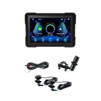 Wireless CarPlay Motorcycle Android Auto 5 Inch Motorcycle GPS Navigation Waterproof Dual BT Dual CAM Recorder B