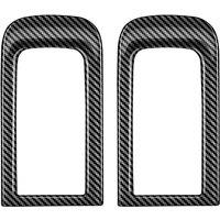 Car Cup Holder Frame Middle Row Seats Water Cup Holder Trim for ALPHARD VELLFIRE 30 Series 2015-2022 Carbon Fiber