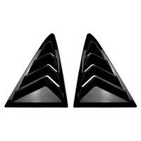 Car Rear Triangular Window Louvers Shutters Blinds Cover Trim for Fiesta MK8 2018+ Glossy Black