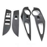 4Pcs Car Window Glass Lift Button Switch Cover Trim Door Armrest Panel for 2020 LHD