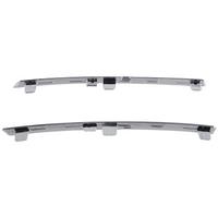 Front Bumper Side Spoiler Chrome Trim Molding Set for 2010 -2015 4L0807243 4L0807244