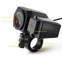 USB Socket Motorcycle Handlebar & Rear Mirror Waterproof Fast Charger Phone Power Adapter Digital