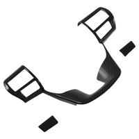 For Fortuner 2024 ABS Carbon Fiber Car Steering Wheel Cover Trim Frame Decoration Interior