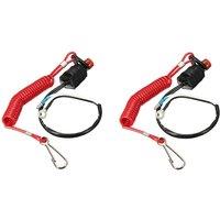 Boat Motor Emergency Kill Stop Switch for / Outboard Stop Kill Switch with Lanyard