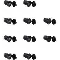 5V 4.8A Dual Usb Charger Socket Adapter Power Socket for 12V 24V Car Ship Rv
