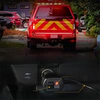 60Inch Strobe Lights Strip LED Tail Light Bar Warning Emergency Lights Tow Plow Trucks Pickup Trailer Red