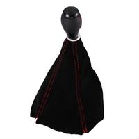 5 Speed Black Shift Knob&Flip Suede Dust Jacket for Si