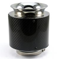 XH-UN013 Car Performance Engine Filters High Flow Air Filter for Auto Cold Intake Kit 76mm Carbon Fiber Cover Medium