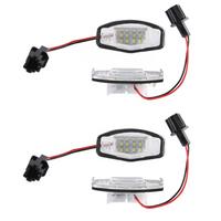 4Pcs Car Led License Plate Light License Plate Light Lamp for Accord Black