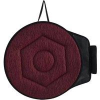 360 Rotating Seat Cushion,15.7in Seat Cushion for Car Swivel Seat Cushion for Elderly for Home, Office Chairs Claret