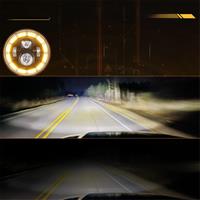 Round 7 Inch LED Headlight, LED Headlamp Offroad Light with High Low Beam DRL Turn Signal for Car Motorcycle