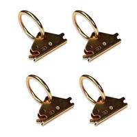 4 Packs Steel E-Track O-Ring Tie-Down Anchors for E-Track Tie-Down System Secure Cargo in Enclosed Flatbed Trailers