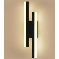 Modern Led Wall Light, 16W 3000K Black Acrylic Wall Sconce with Unique Shape, Ideal for Staircase,