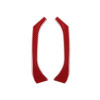 Real Soft Carbon Fiber Sticker for / 2022 2023 Car Inside Front Door Window Pillar Trim(Red)