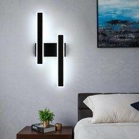 Modern Led Wall Light, 32W 6500K Black Acrylic Wall Sconce with Unique Shape, Ideal for Staircase, Corridor, Balcony, Hallway