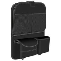 Car Seat Back Storage Bag Car Seat Back Foldable Table Dining Table Multifunctional Storage Bag in Car Black