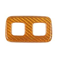 Carbon Fiber Car Fuel Tank Lid Switch Button Frame Trim for C6 2005-2013 Interior Accessories ,Yellow