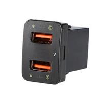 QC3.0 Car Charger Dual USB Conversion Accessories for Green Light Size: 33X23Mm F 12/24V