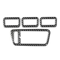 Car Carbon Fiber Car Window Control Switch Panel Decor Cover Styling Decals for Golf 7 MK7 2013-2017