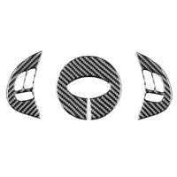 For Forester 2009-2012 Soft Carbon Fiber Car Steering Wheel Buttons Cover Trim Sticker Accessories