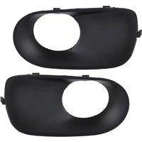 Driver & Passenger Side Front Bumper Cover Fog Light Lamp Trim Grill for X5 E53 2003-2006 51117129299, 51117129300