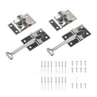 RV Door Holder, Upgrade Snap Noiseless Trailer Door Latch, Metal Van Door Holder Catch, T-Style Door Holder, 4 Inch
