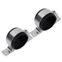 2PCS Silver 60Mm Fuel Pump Single Mount Bracket Fuel Filter External Bracket Clamp Cradle for 044 380LPH 300LPH