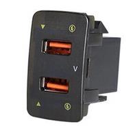 36W Car Charger Dual USB Fast Charge Car Supplies Red Light
