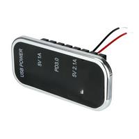 12/24V Car Charger PD3.0 Dual USB Socket for Motorcycle Auto Truck ATV Boat RV Bus Power Adapter