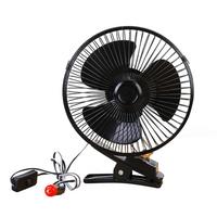Black Accessories Low Noise Air Cooling Fan Portable Vehicle Mini Electric 12V Car Oscillating Fan Car Auto Fan